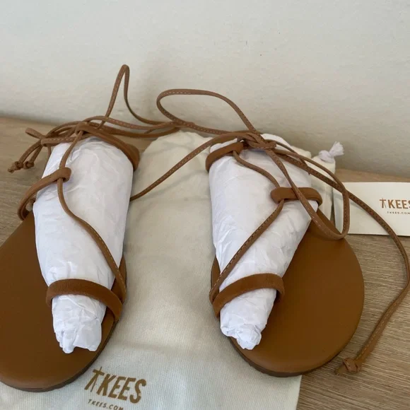 TKEES Women's Strappy Tan Sandals - Picture 8 of 13
